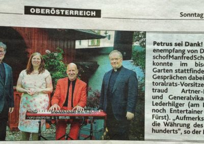 Medienempfang bei Bischof Scheuer OÖ KRONE, Klavier Christian Fürst